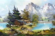 Gemälde ''Gebirgslandschaft''