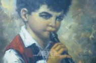 Gemälde ''Flötenspieler''