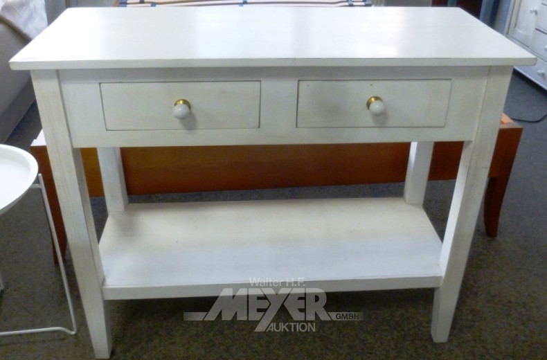 Konsoltisch, weiß, 2 Züge,