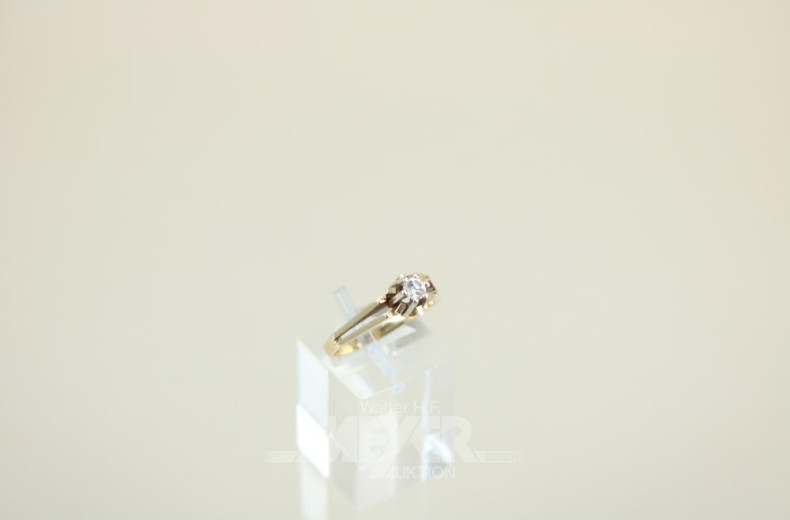 Damenring, 585er GG, besetzt mit