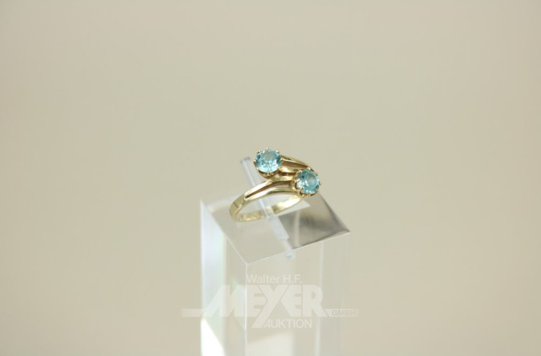 Damenring, 585er GG, besetzt mit