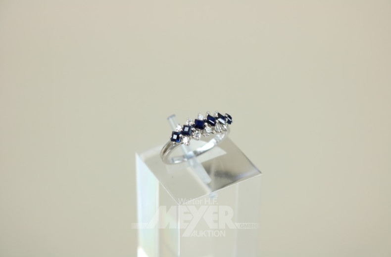 Damenring, 750er WG, besetzt mit