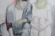 gr. Gemälde ''Junges Paar''