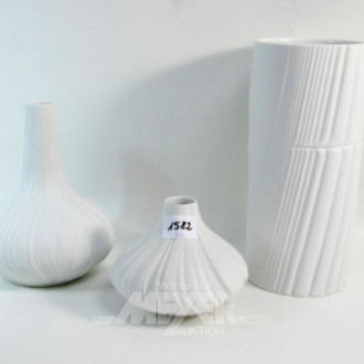 3 Porz.-Vase, Rosenthal