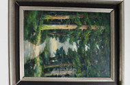 Gemälde ''Waldweg mit Lichtung''