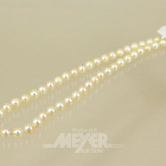 kurze Perlenkette, 585er GG-Schließe