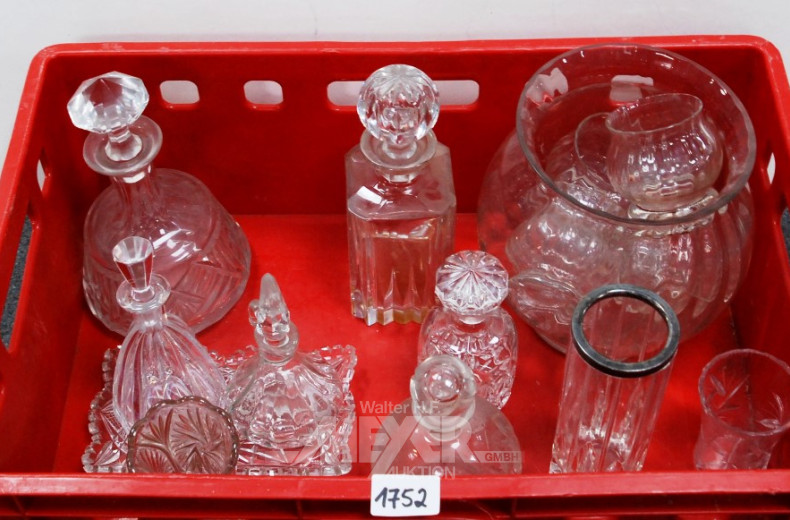 Konvolut Glas u. Kristall