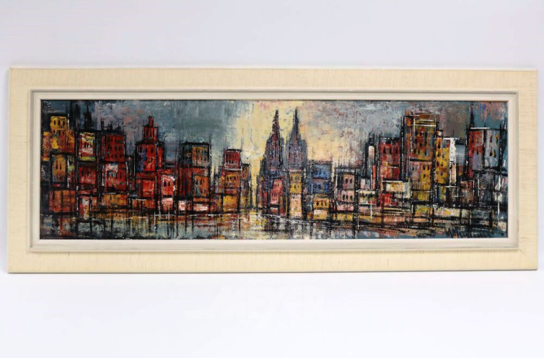 gr. Gemälde ''Stadtansicht''