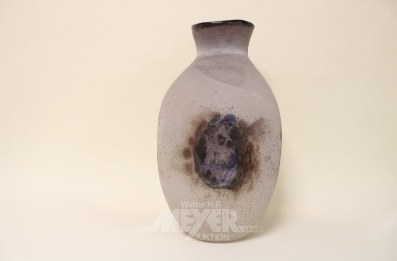 schwere Kristallvase,farbloses Glas