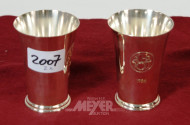 2 kl. Pokalbecher, 800er Silber, dat. 86