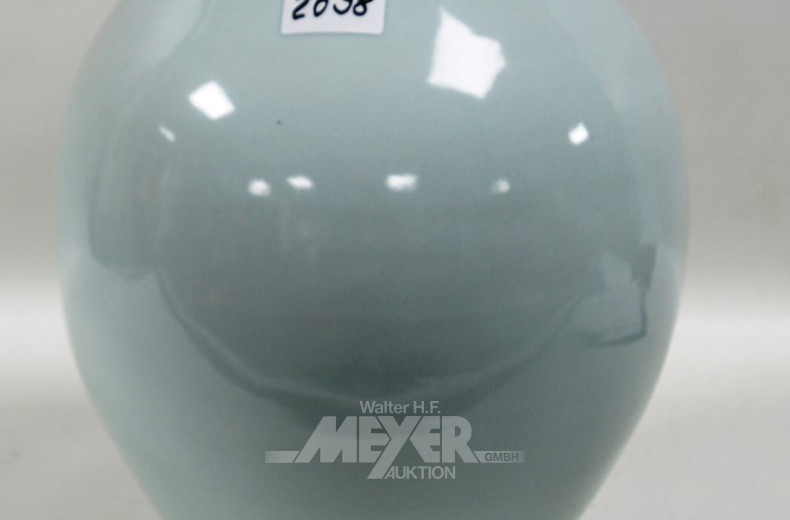 gr. Keramik-Bodenvase, China, hellblau