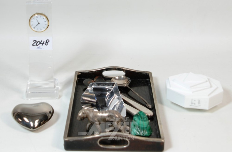 Posten versch. Dekorationen: Tablett,