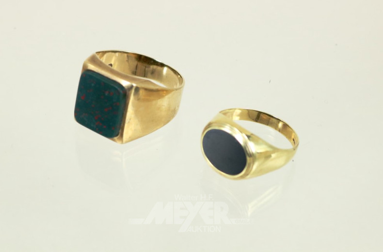 2 versch. Ringe, 333er GG,