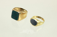 2 versch. Ringe, 333er GG,