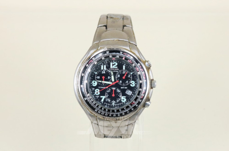 Herrenarmbanduhr, CITIZEN, Stahlband