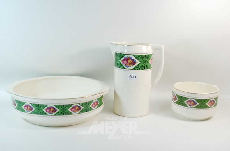 Keramik-Waschgeschirr, 3-tlg.