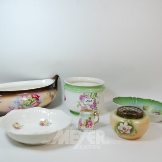 6 Teile Keramik und Porzellan:
