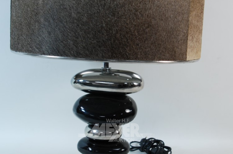 Tischlampe, Fuß Chrom/schwarz