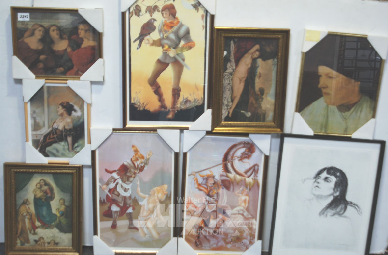 9 Bilder, versch. Motive,