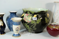 6 Teile Porzellan und Keramik: 5 Vasen