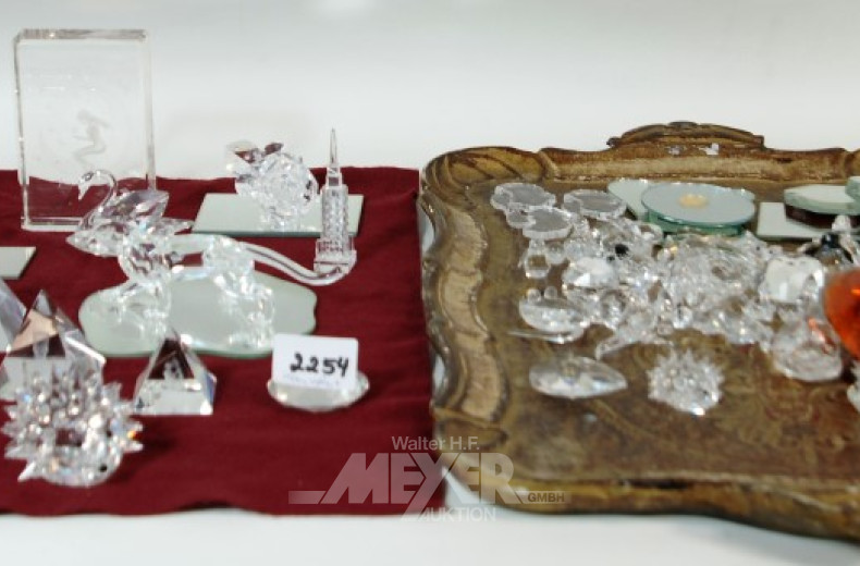 Konvolut Glas-u. Kristall: Figuren