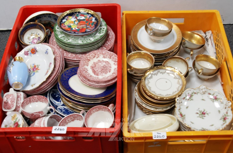 Posten Porzellanteile: Teller, Schalen,