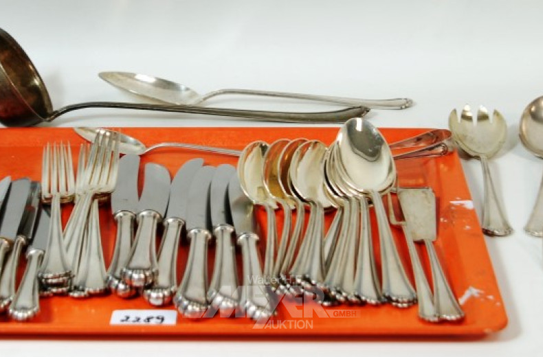 Besteck, 800er Silber, unvollständig