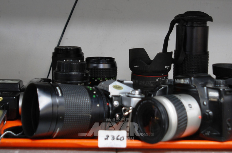 Posten div. Spiegelreflexkameras