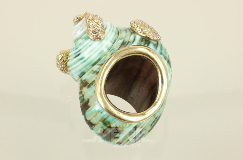 Stuhl, Mahagoni, Bezug blau/beige