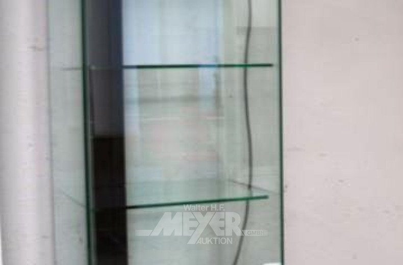 Würfel-Stand-Vitrine, schwarz