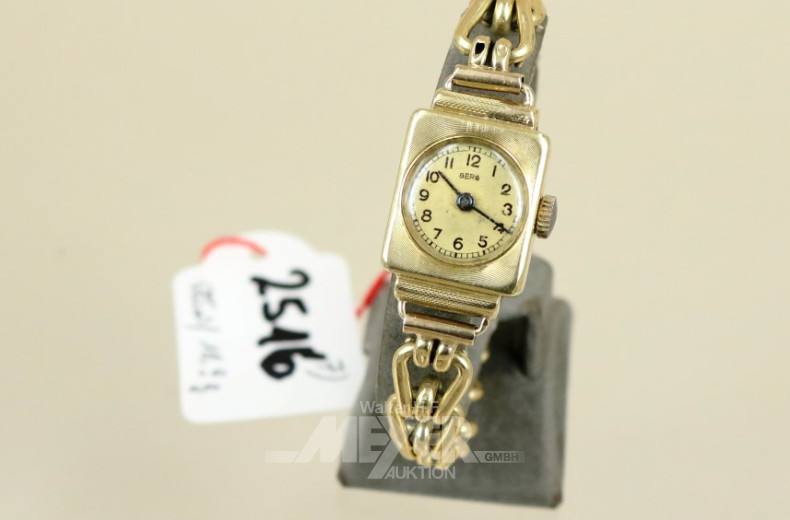 kl. Damenarmbanduhr, 585er GG