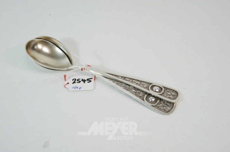 2 Friesenlöffel, 800er Silber