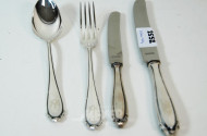 Besteck, 4-tlg., Silber,