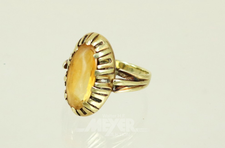 Damenring, 585er GG, besetzt mit