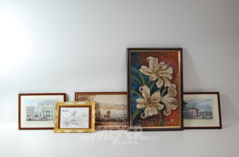 Posten Bilder/ Drucke, 8 Stck.;