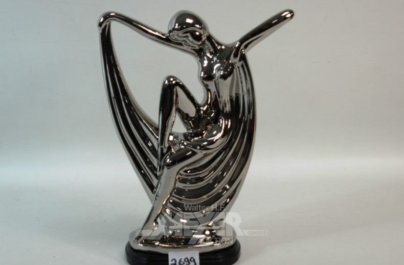 Figur im Art Deko Stil, Höhe: ca. 36 cm,