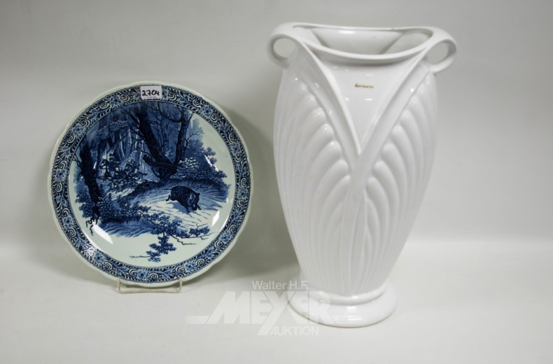 Porz.- Bodenvase, ca. 50 cm