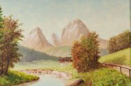 Gemälde ''Gebirgshütte''