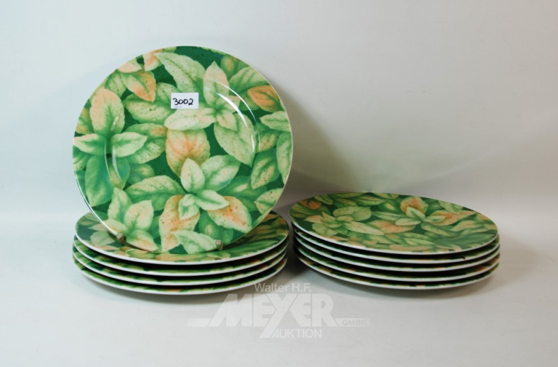 10 Speiseteller, Porz.,