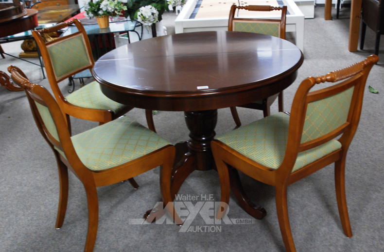 Essgruppe, Mahagoni, 5-tlg. best. aus:
