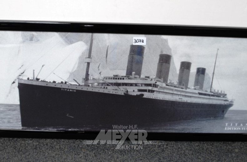 Bild ''TITANIC'' Hinterglasrahmung ,