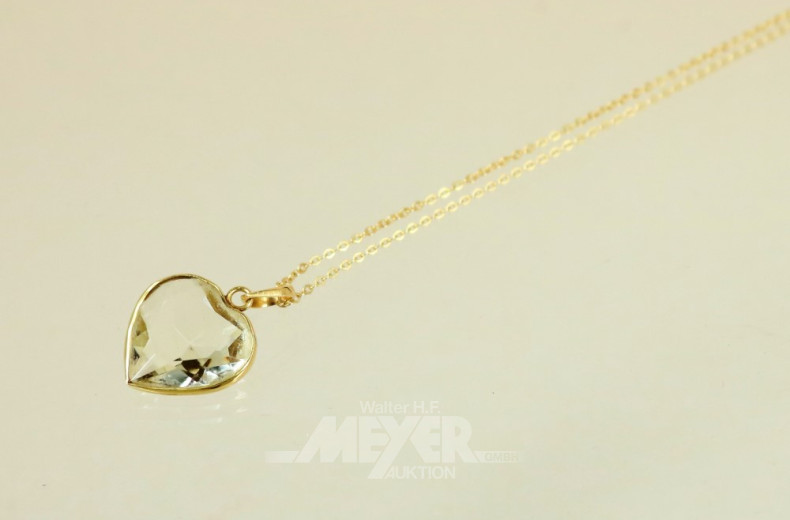 Kettchen, 585er GG, mitr Citrin-