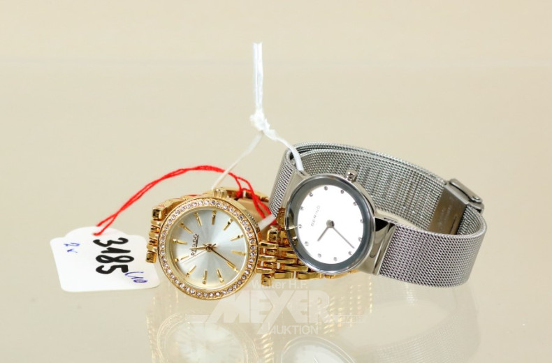 2 Damenarmbanduhren ''BERING + RIVADO''