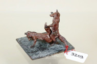 Wiener-Bronze-Figur  ''Akt mit Füchsen''