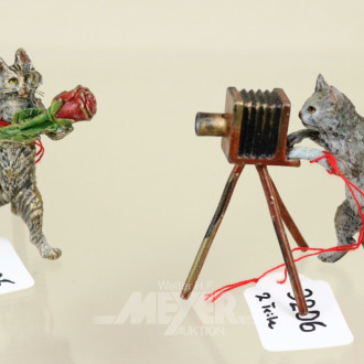 Wiener-Bronze-Figur  ''Katze mit Kamera