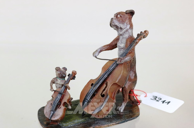 Wiener-Bronze-Figur  ''Boxer mit Baß''