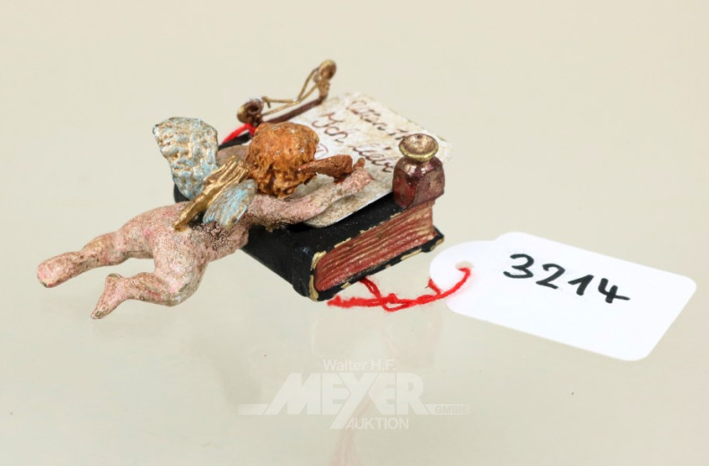 Wiener-Bronze-Figur  ''Engel mit Buch''