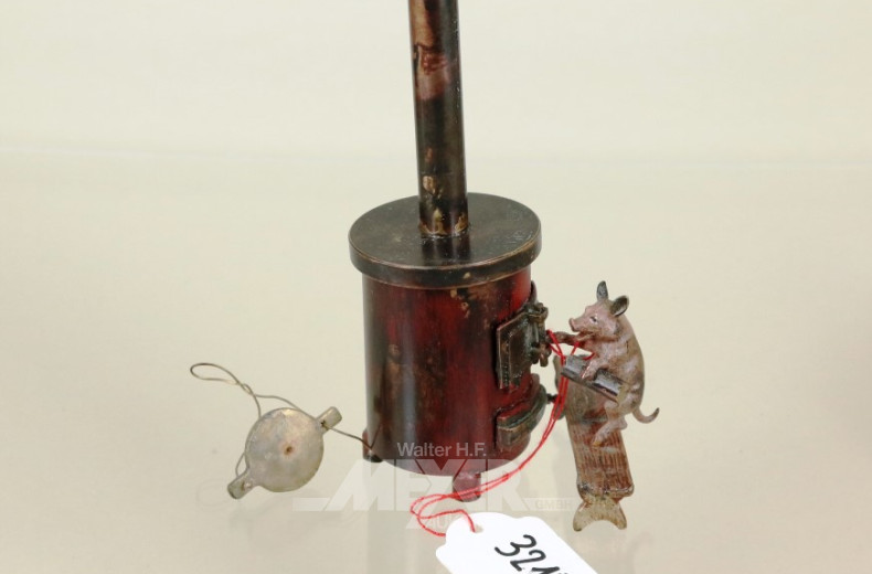 Wiener-Bronze-Figur  ''Schwein am Ofen''