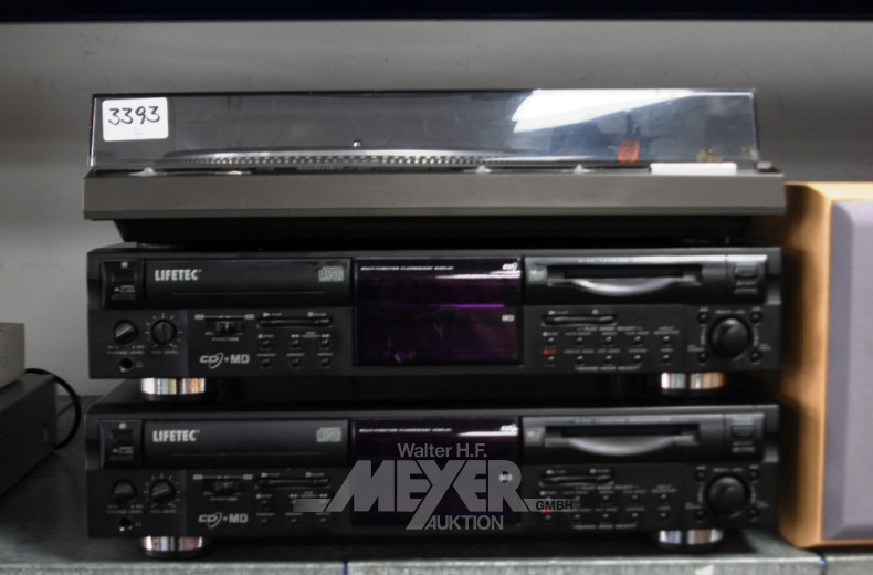 2 CD-Player LIFETEC und 1 Plattenspieler