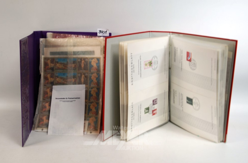 kl. Sammlung Briefmarken und